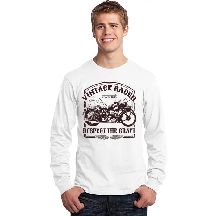 Vintage Racer Since 1950 Motorcycle Tall Long Sleeve T-Shirt