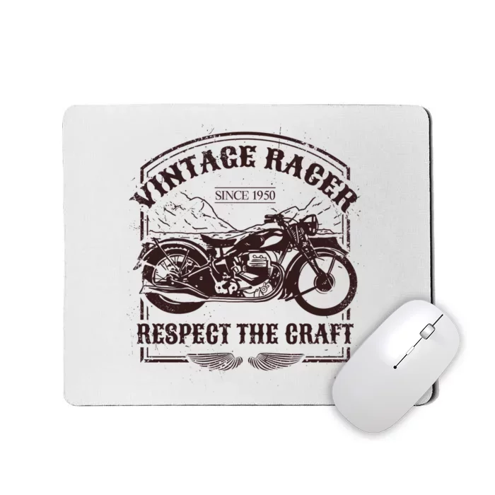 Vintage Racer Since 1950 Motorcycle Mousepad