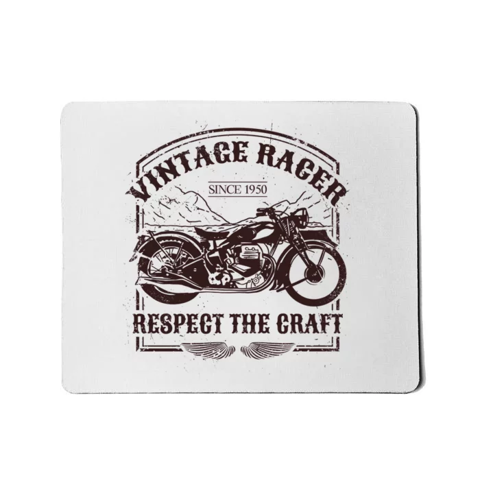 Vintage Racer Since 1950 Motorcycle Mousepad