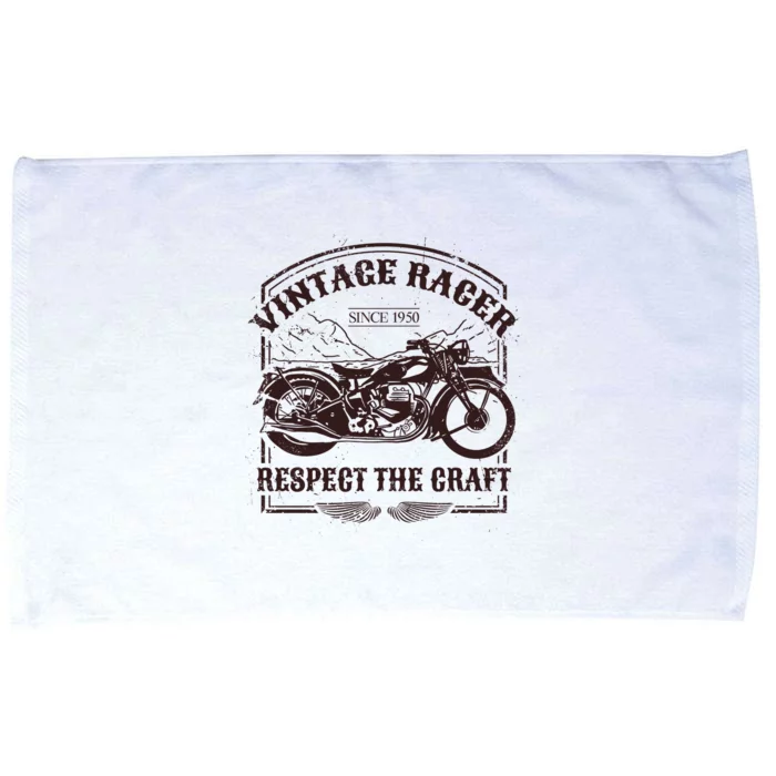 Vintage Racer Since 1950 Motorcycle Microfiber Hand Towel