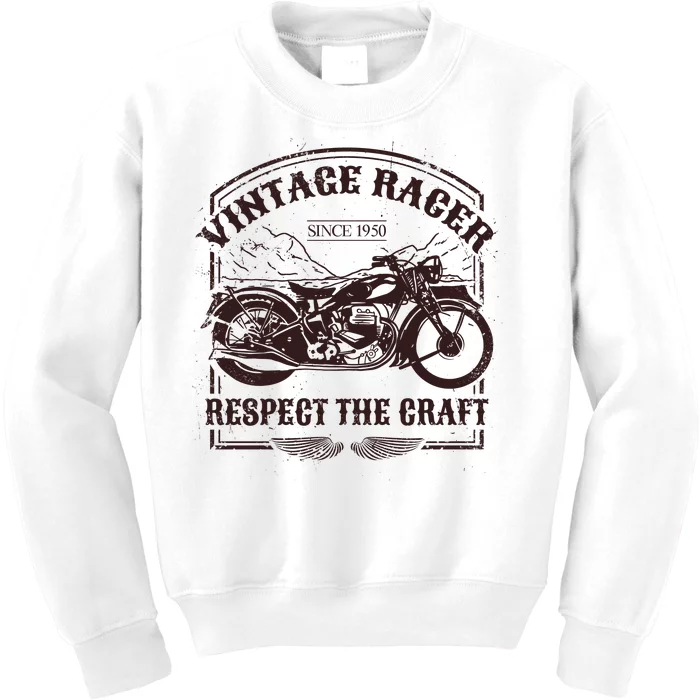 Vintage Racer Since 1950 Motorcycle Kids Sweatshirt