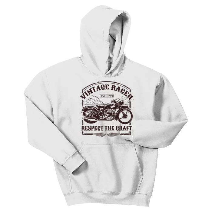 Vintage Racer Since 1950 Motorcycle Kids Hoodie