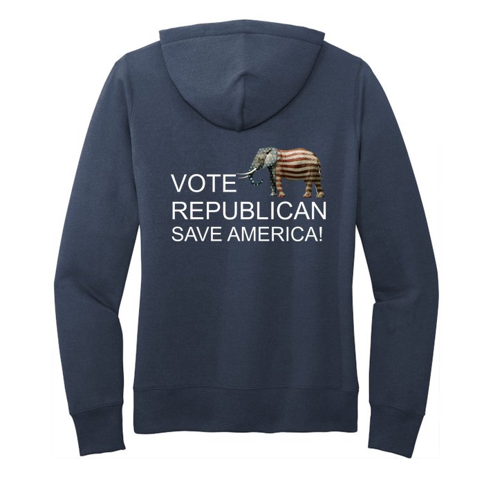 Vote Republican Save America Front and Back Front & Back Women's Pullover Hoodie