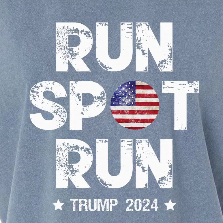 Vote Run Spot Run 2024 Trumpharris Presidential Debate Garment-Dyed Women's Muscle Tee