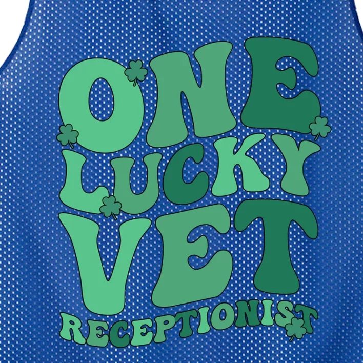 Vet Receptionist St Patricks Day Veterinarian Receptionist Gift Mesh Reversible Basketball Jersey Tank