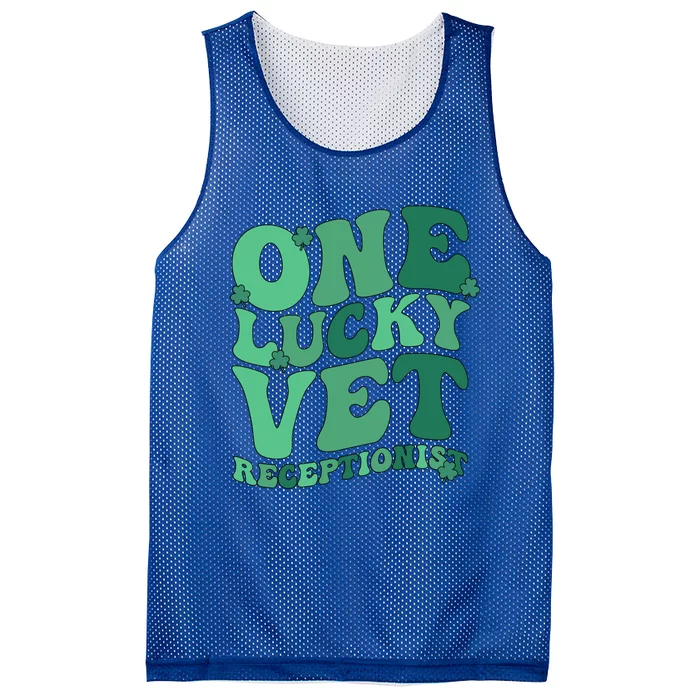 Vet Receptionist St Patricks Day Veterinarian Receptionist Gift Mesh Reversible Basketball Jersey Tank