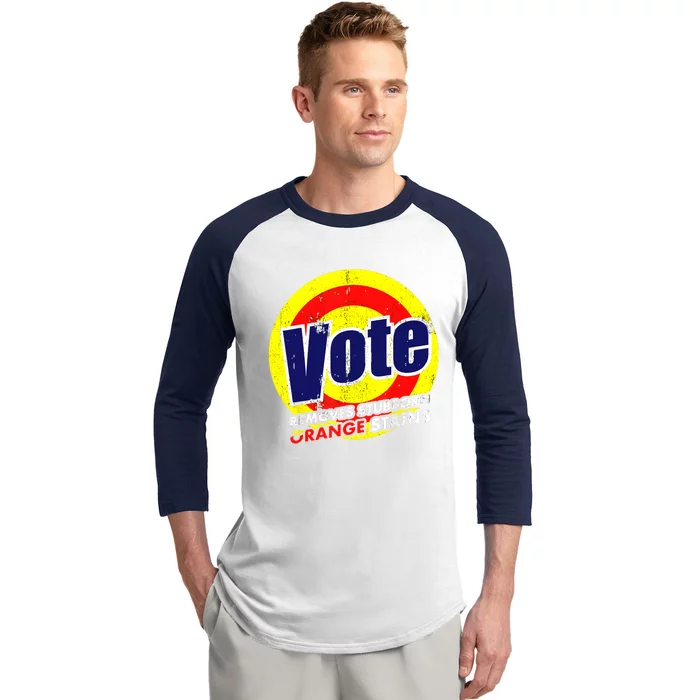 Vote Removes Stubborn Orange Stains 2024 Baseball Sleeve Shirt