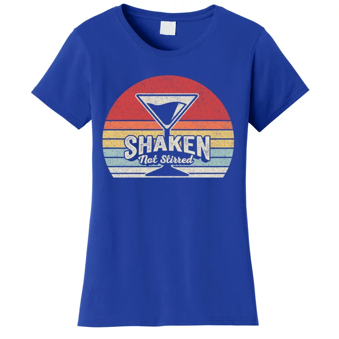 Vintage Retro Shaken Not Stirred Martini Cocktail Gift Women's T-Shirt