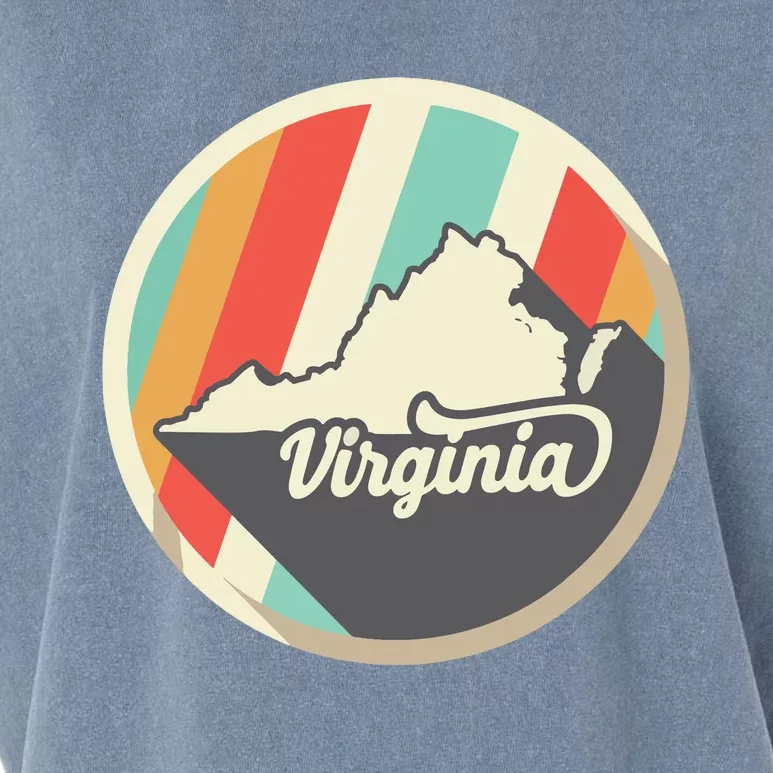 Virginia Retro Style Va Usa Garment-Dyed Women's Muscle Tee