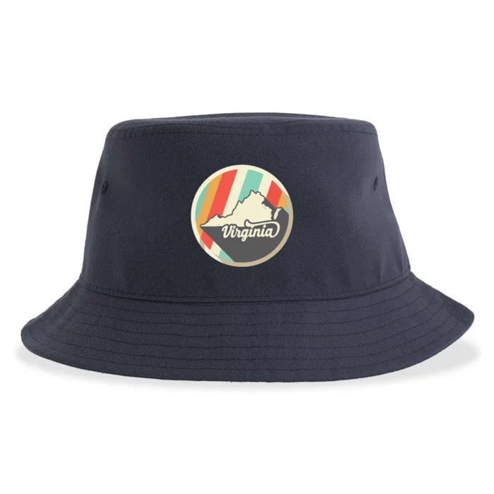 Virginia Retro Style Va Usa Sustainable Bucket Hat