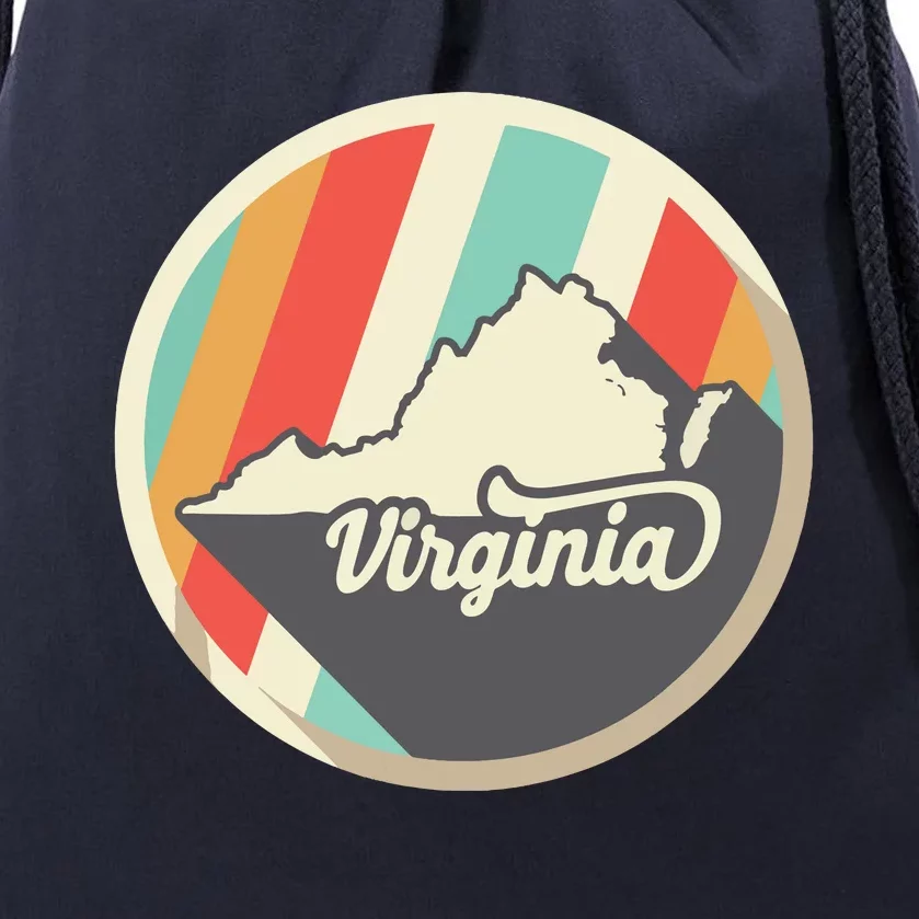 Virginia Retro Style Va Usa Drawstring Bag