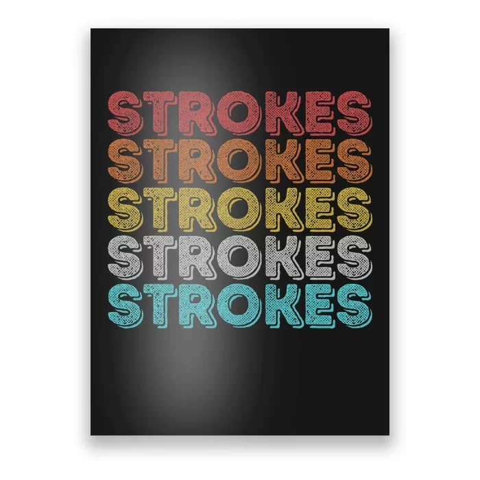 Vintage Retro Strokes Poster