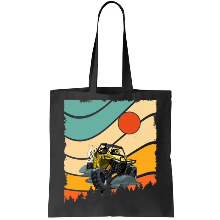 Vintage Retro Style UTV Dirt Offroad SXS Racing Quad Car Premium Tote Bag