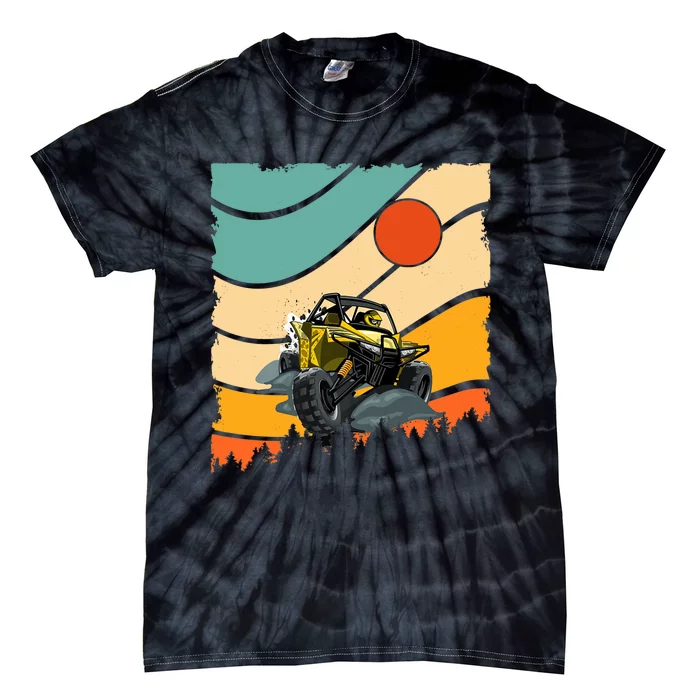 Vintage Retro Style UTV Dirt Offroad SXS Racing Quad Car Premium Tie-Dye T-Shirt