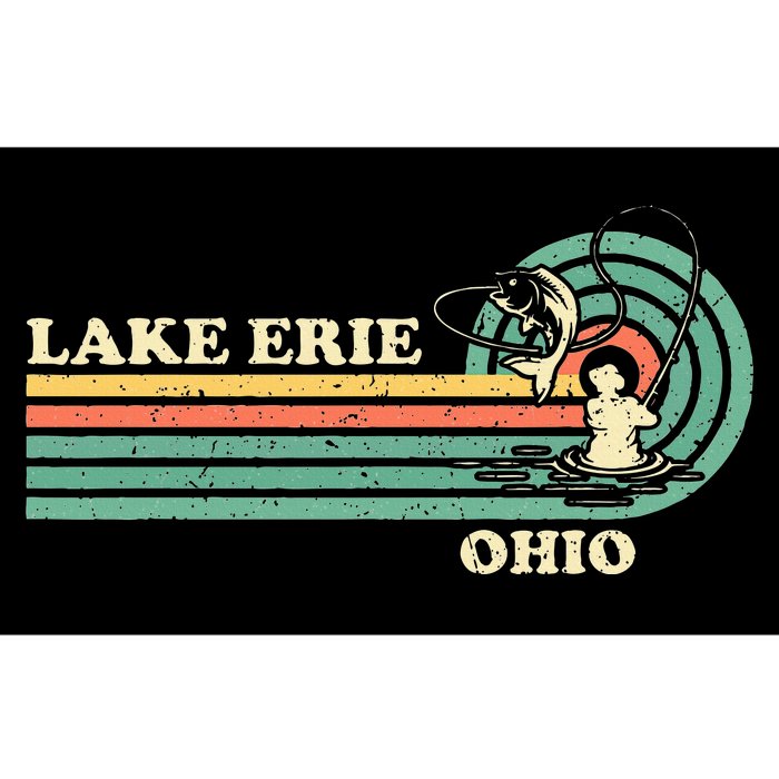 Vintage Retro Summer Fishing Ohio Erie Lake Bumper Sticker