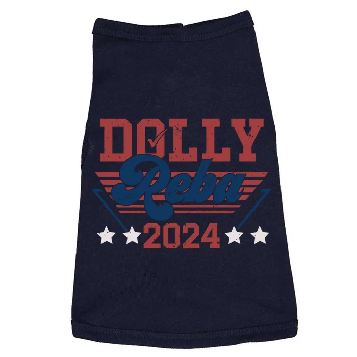 Vintage Retro Style Of Dolly And Reba 2024 Make America Fancy Again Doggie Tank