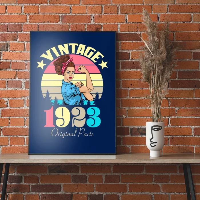 Vintage Rosie The Riveter 1923 Original Parts 100th Birthday Poster