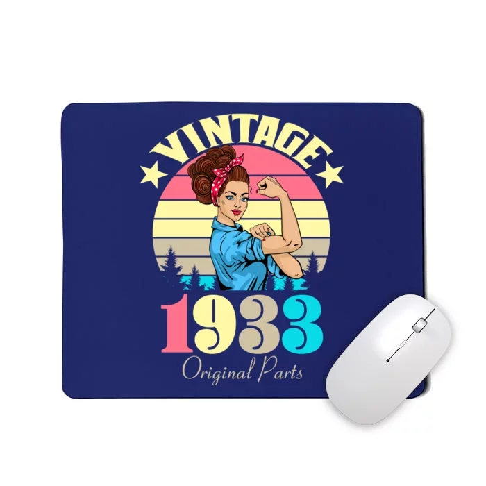 Vintage Rosie The Riveter 1933 Original Parts 90th Birthday Mousepad