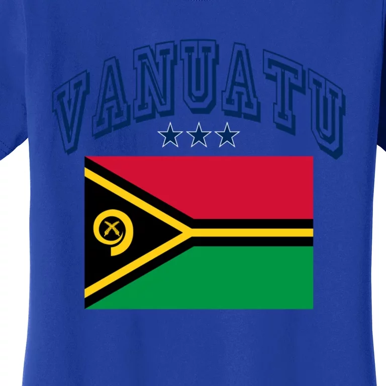 Vanuatu Retro Throwback Flag Athletic Cute Gift Women's T-Shirt