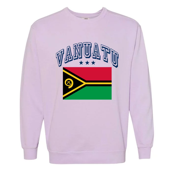 Vanuatu Retro Throwback Flag Athletic Cute Gift Garment-Dyed Sweatshirt