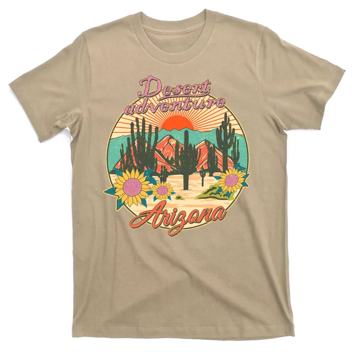 Vintage Retro Travel Arizona Desert Adventure Emblem T-Shirt