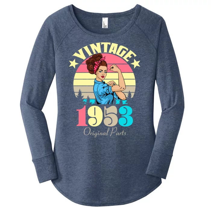 Vintage Rosie The Riveter 1953 Original Parts 70th Birthday Women's Perfect Tri Tunic Long Sleeve Shirt