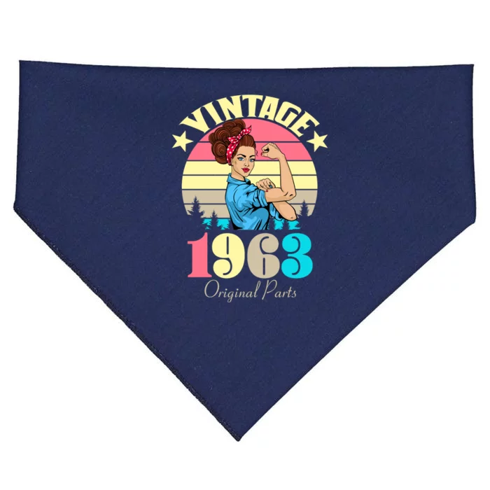 Vintage Rosie The Riveter 1963 Original Parts 60th Birthday USA-Made Doggie Bandana