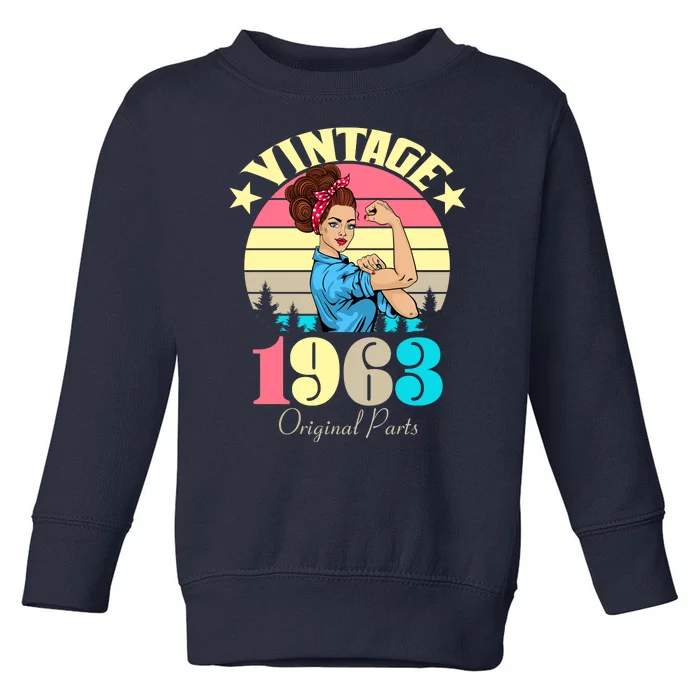 Vintage Rosie The Riveter 1963 Original Parts 60th Birthday Toddler Sweatshirt