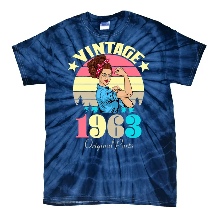 Vintage Rosie The Riveter 1963 Original Parts 60th Birthday Tie-Dye T-Shirt