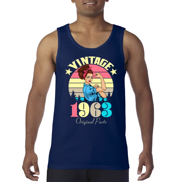 Vintage Rosie The Riveter 1963 Original Parts 60th Birthday Tank Top