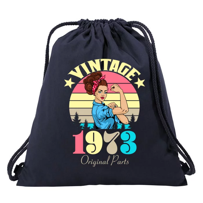 Vintage Rosie The Riveter 1973 Original Parts 50th Birthday Drawstring Bag