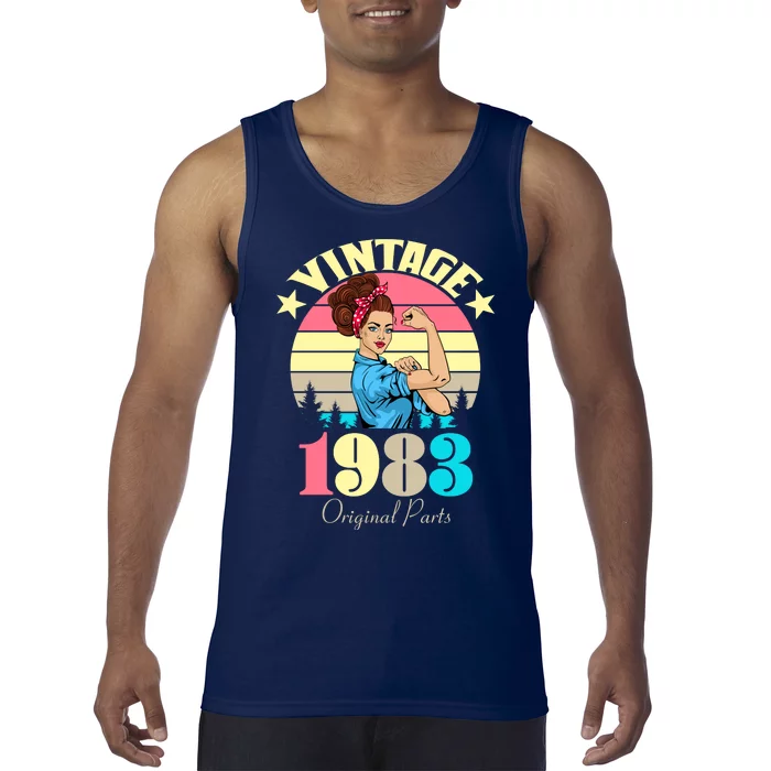 Vintage Rosie The Riveter 1983 Original Parts 40th Birthday Tank Top