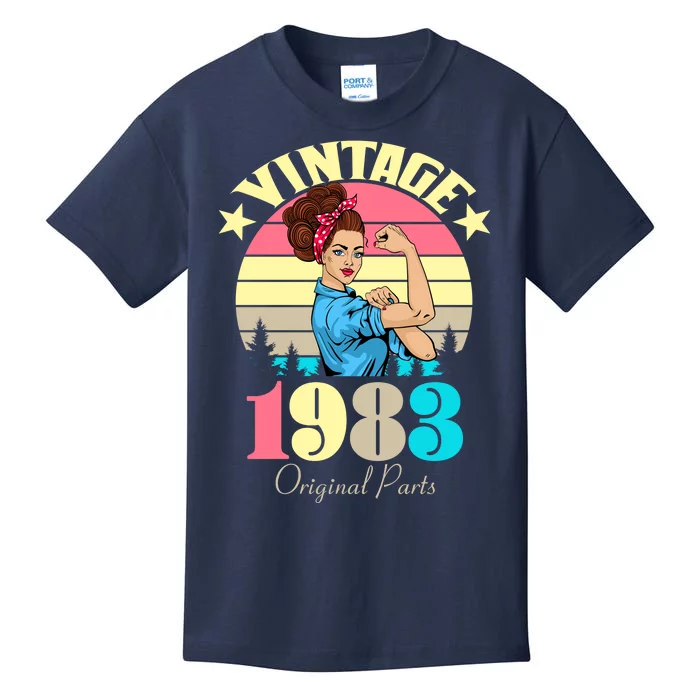 Vintage Rosie The Riveter 1983 Original Parts 40th Birthday Kids T-Shirt