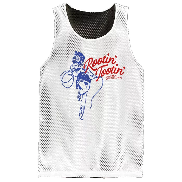 Vintage Rootin Tootin Good Time Western Cowgirl Girl Women Mesh Reversible Basketball Jersey Tank