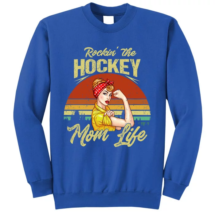 Vintage Rockin' The Hockey Mom Life Happy Mother's Day Meaningful Gift Sweatshirt