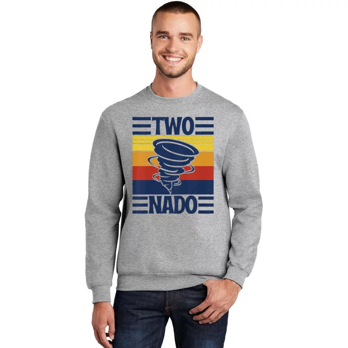 Vintage Retro Twonado 2 Year Old 2nd Birthday Tall Sweatshirt