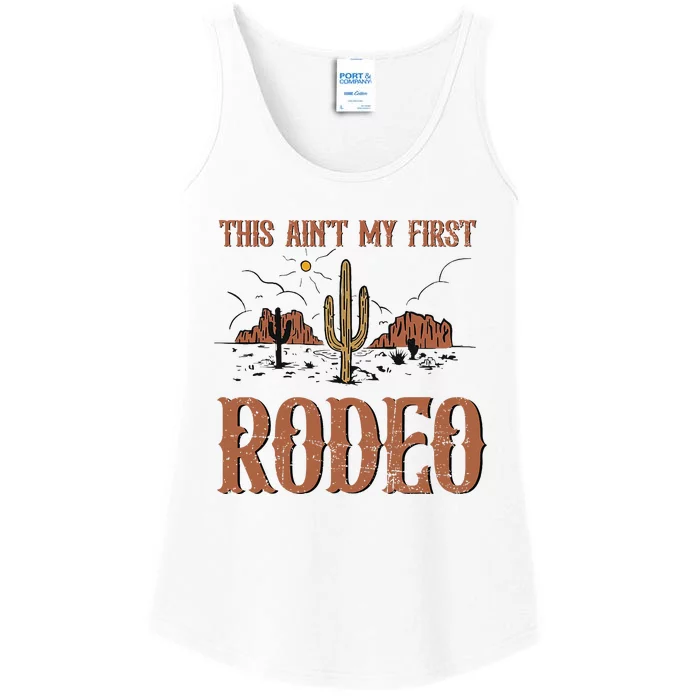 Vintage Retro This Aint My First Rodeo Ladies Essential Tank