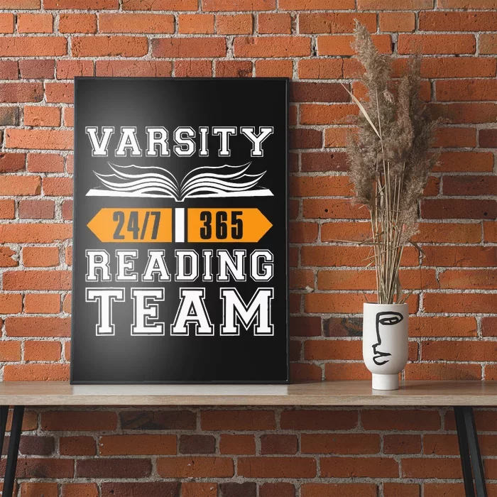 Varsity Reading Team For Book Lovers Poster