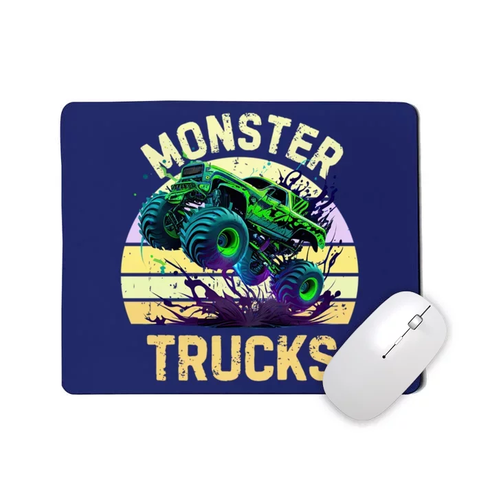 Vintage Retro Trucks Monster Truck Rolling Gift Mousepad