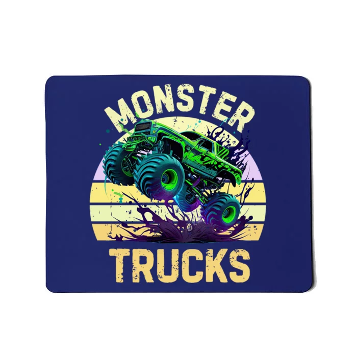 Vintage Retro Trucks Monster Truck Rolling Gift Mousepad