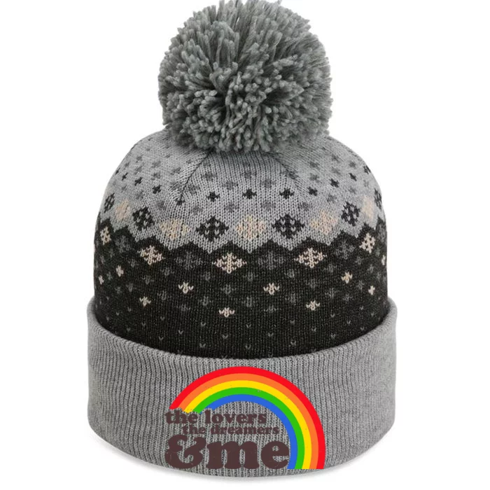 Vintage Retro The Lover The Dreamer And Me Rainbow The Baniff Cuffed Pom Beanie