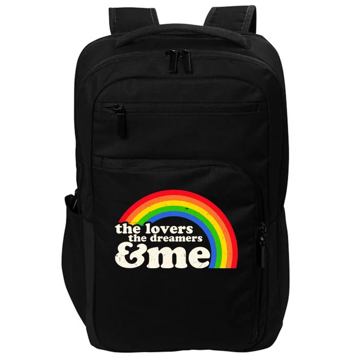 Vintage Retro The Lover The Dreamer And Me Rainbow Impact Tech Backpack