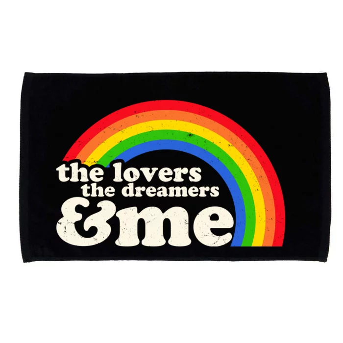 Vintage Retro The Lover The Dreamer And Me Rainbow Microfiber Hand Towel