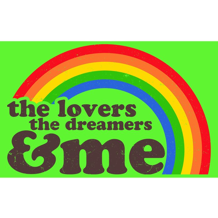 Vintage Retro The Lover The Dreamer And Me Rainbow Bumper Sticker