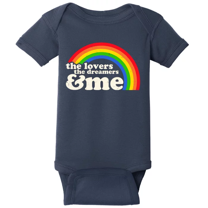 Vintage Retro The Lover The Dreamer And Me Rainbow Baby Bodysuit