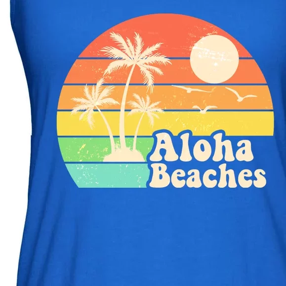 Vintage Retro Tropical Aloha Beahes Ladies Essential Flowy Tank