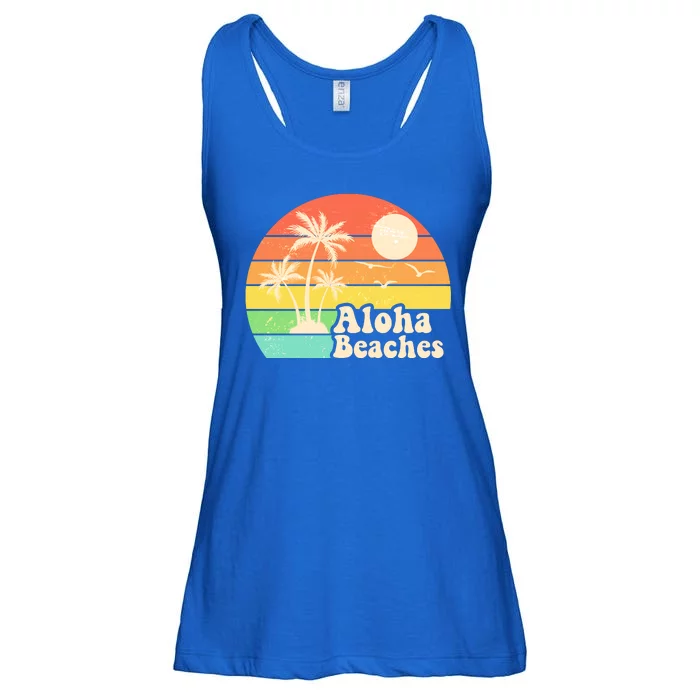 Vintage Retro Tropical Aloha Beahes Ladies Essential Flowy Tank