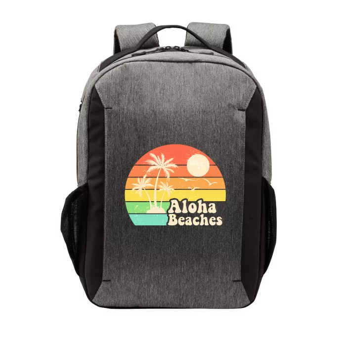 Vintage Retro Tropical Aloha Beahes Vector Backpack