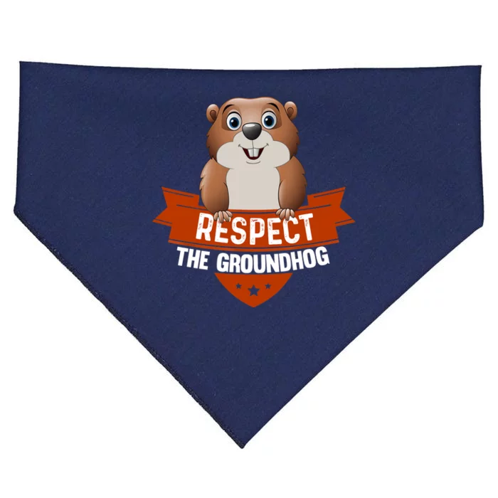 Vintage Respect The Groundhog Day USA-Made Doggie Bandana