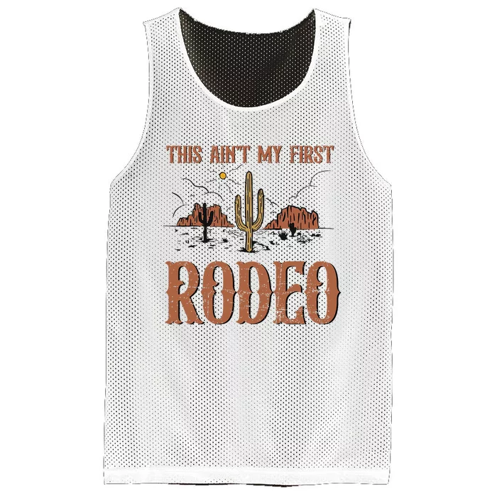 Vintage Retro This Aint My First Rodeo Mesh Reversible Basketball Jersey Tank